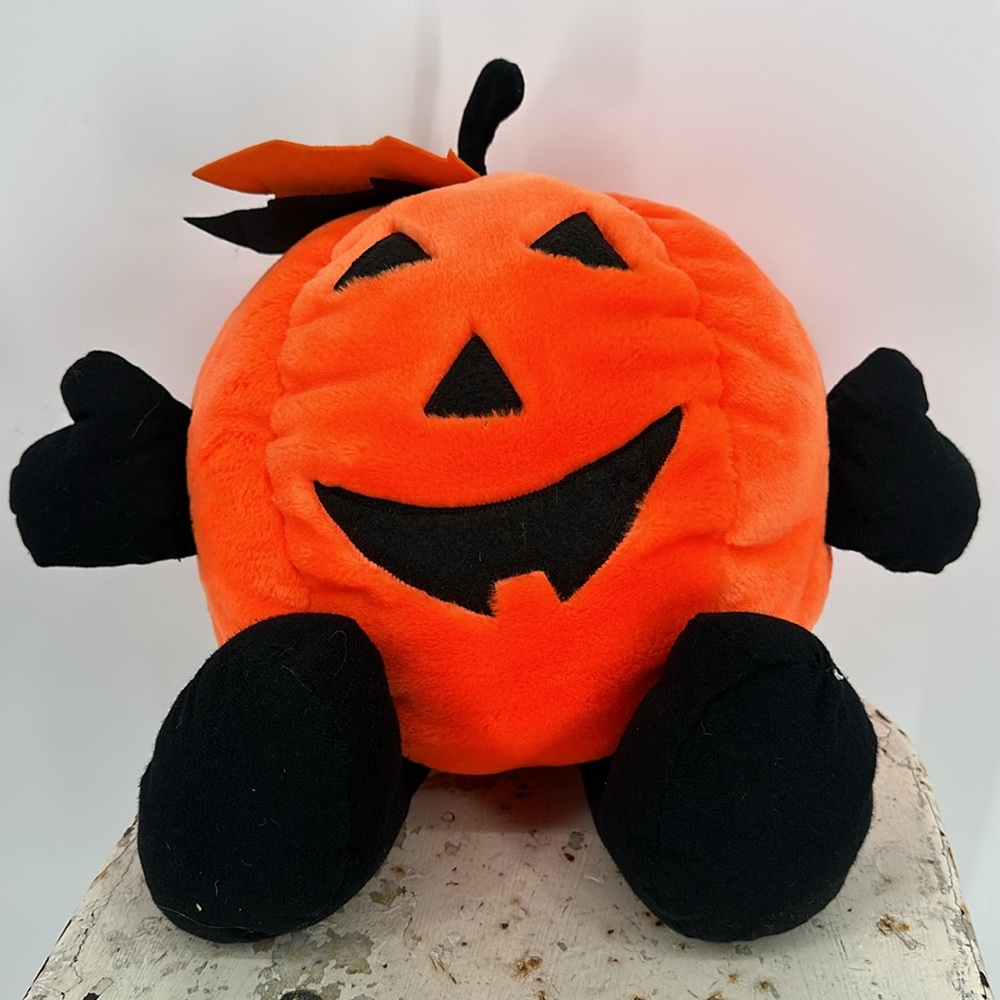 Chrisha Playful Plush‎ Jack-O-Lantern Dated 1988 Vintage Halloween Decor